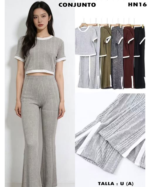 HN16 — Conjunto Casual Acanalado