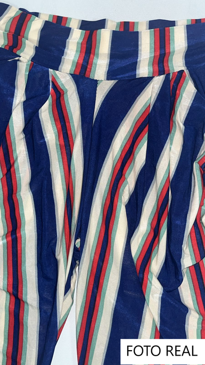 KZ1064D - Pantalón casual estampado