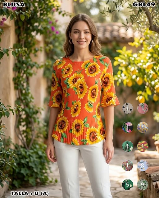 GBL49 - Blusa floral girasol