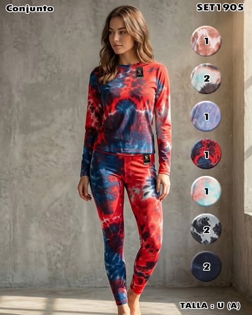 SET1905 - Conjunto fitness tie dye llamativo