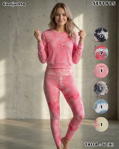 SET1915 - Conjunto fitness tie dye