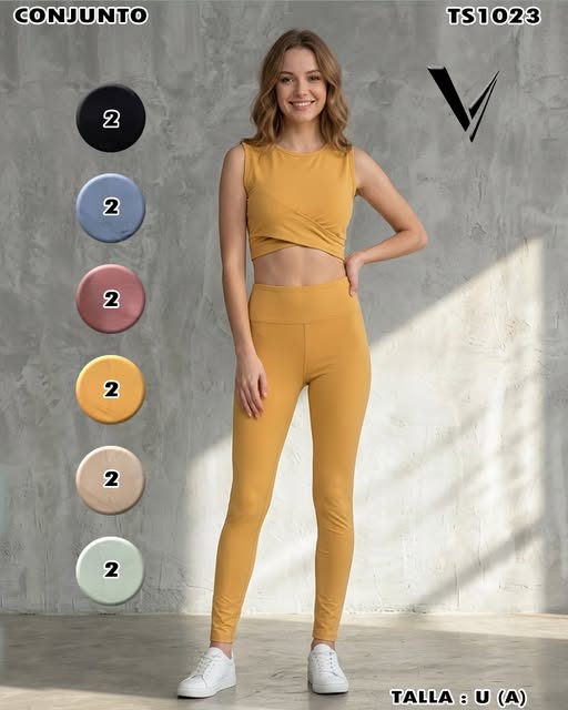 TS1023 - Conjunto deportivo crop + legging