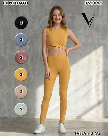TS1023 - Conjunto deportivo crop + legging