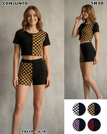 SN30 - Conjunto Short Deportivo Checker (OFERTA)