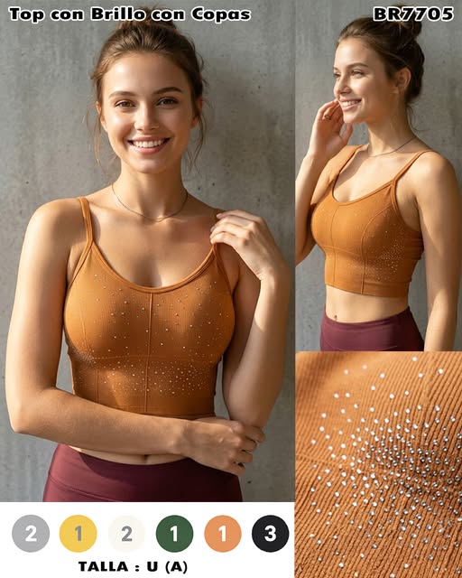 BR7705 - Top con Brillo con Copas