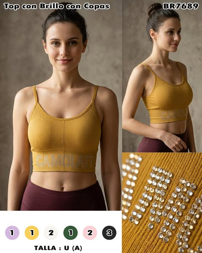 BR7689 - Top con Brillo con Copas