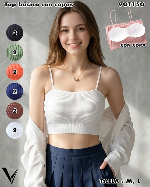 VOT150 - Top básico con copas