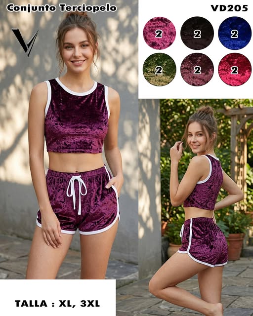 VD205 - Conjunto de terciopelo deportivo