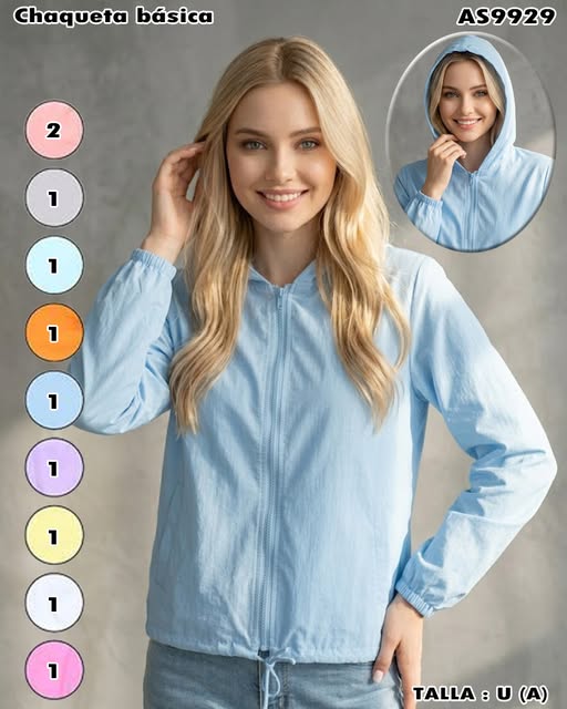 AS9929 - Chamarra ligera con capucha