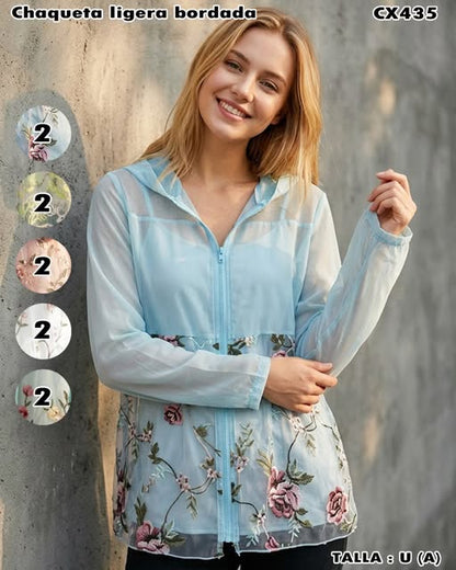 CX435 - Chaqueta ligera bordada