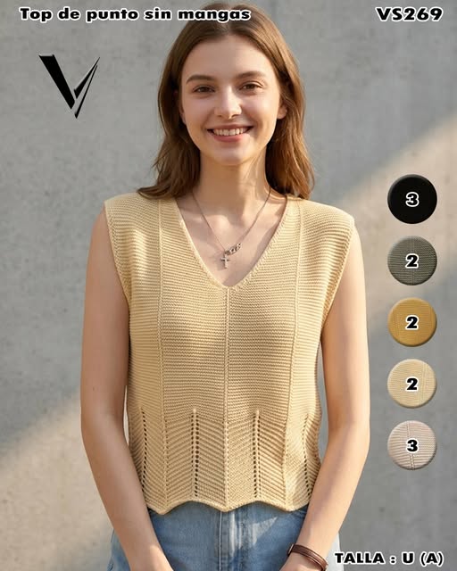 VS269 - Top tejido sin mangas