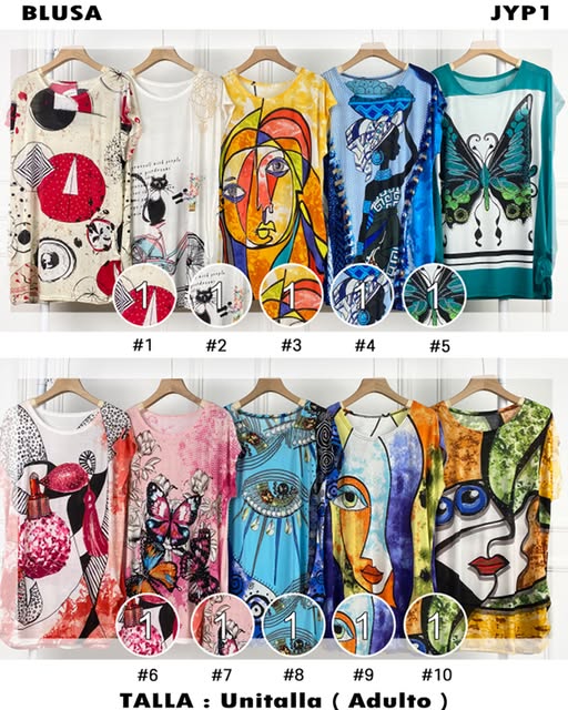 JYP1 - Blusa estampada artística