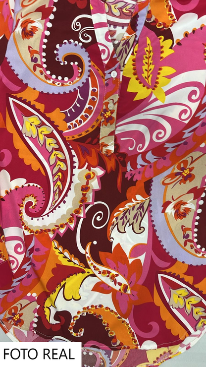 16740C - Blusa Estampada Manga Larga