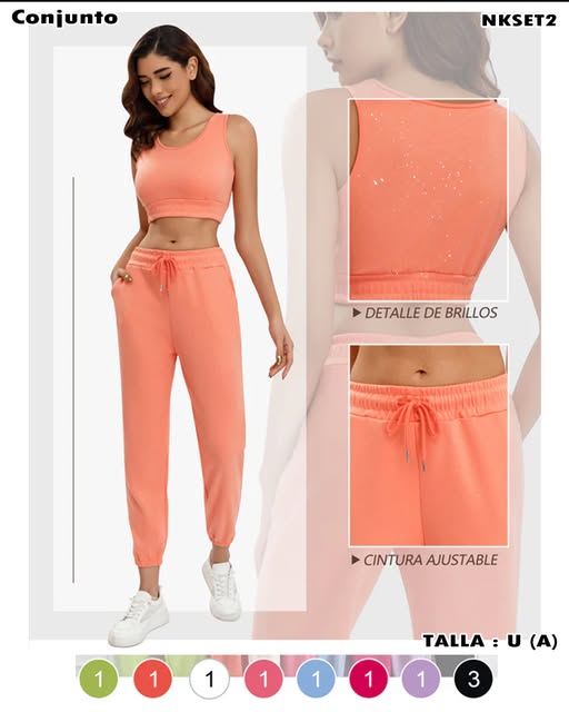 NKSET2 - Conjunto Jogger con Brillos