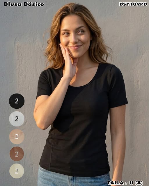 DSY109PD - Blusa Básica Stretch