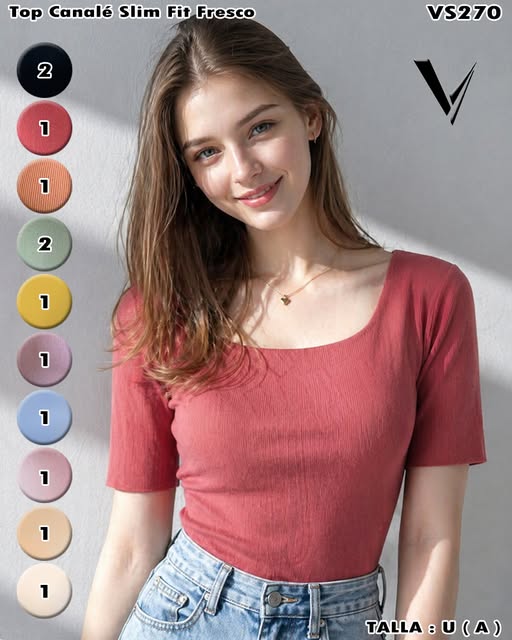 VS270 - Top Canalé Slim Fit Fresco