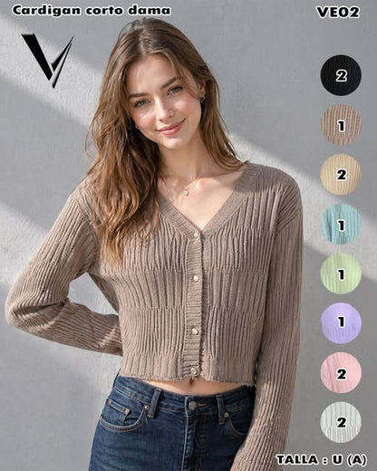 VE02 - Cardigan Corto Dama
