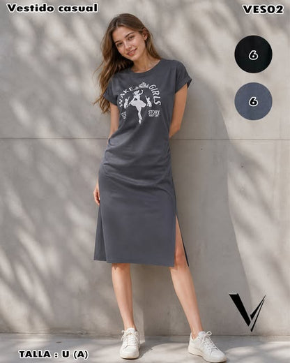 VES02 - Vestido Casual Print