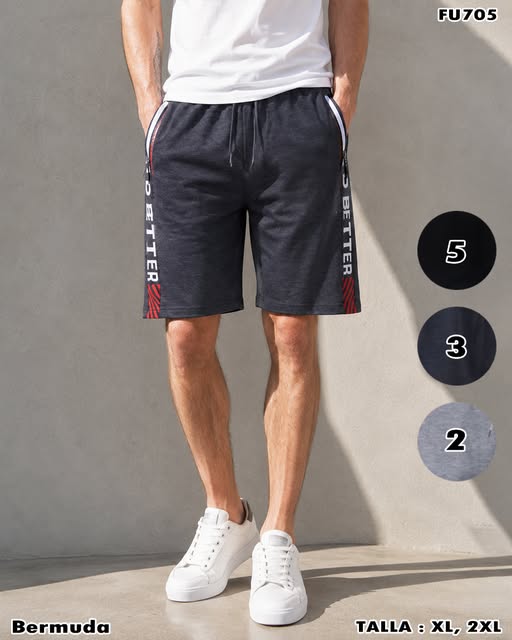 FU705 - Bermuda Deportiva con Estilo Urbano