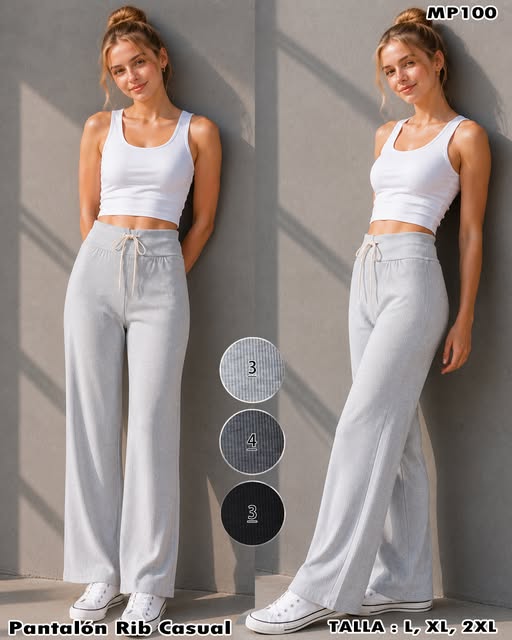 MP100 - Pantalón Rib Casual