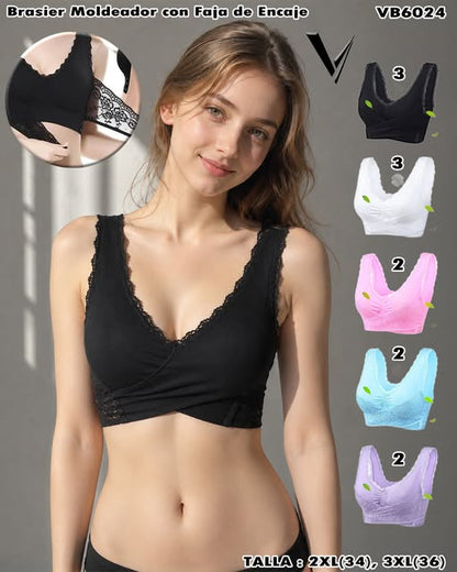 VB6024 - Brasier Moldeador con Faja de Encaje