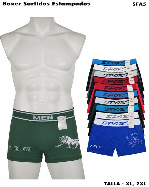 SFA5 - Boxer Estampado Deportivo