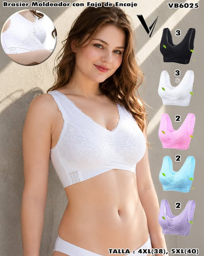 VB6025 - Brasier Moldeador con Faja de Encaje