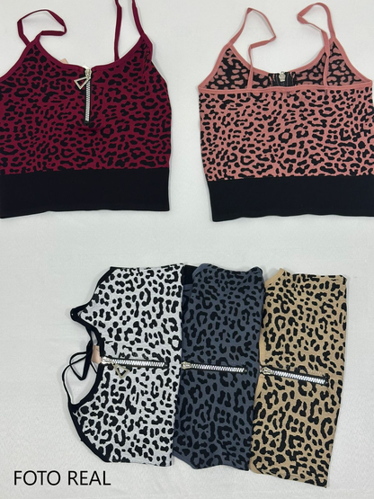 DOP8696 - Blusa Tirante Animal Print