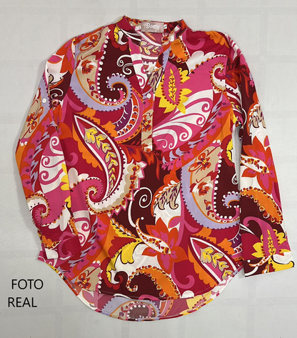 16740C - Blusa Estampada Manga Larga