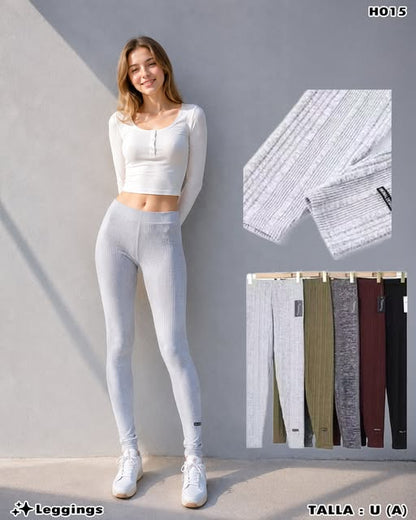 H015 - Leggings Acanalados