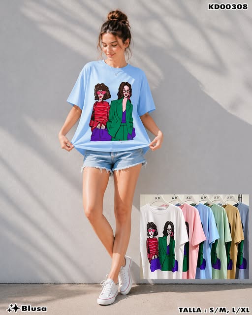 KD00308 - Blusa estampada urbana