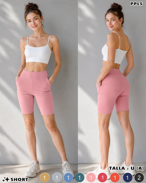 PPL5 - Short Biker con Bolsas
