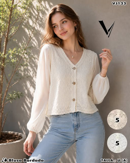 VJ133 - Blusa Bordada