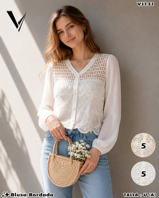 VJ131 - Blusa Bordada