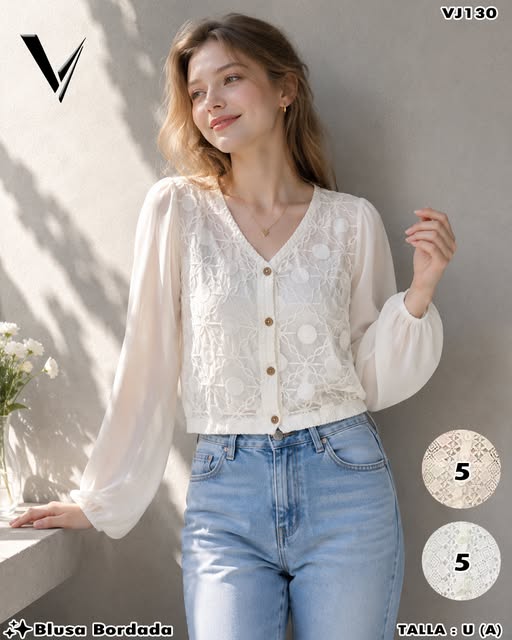 VJ130 - Blusa Bordada