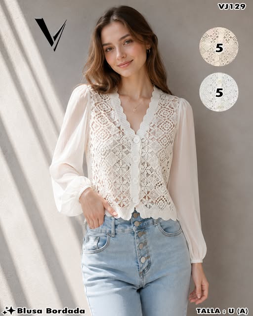 VJ129 - Blusa Bordada