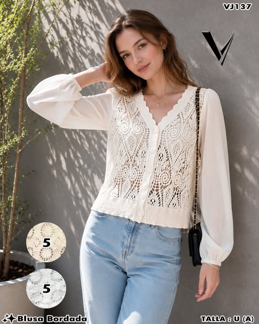 VJ137 - Blusa Bordada