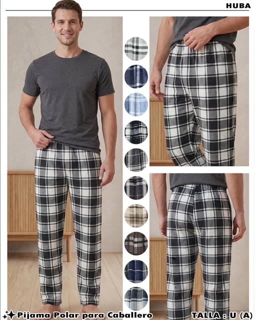 HUBA - Pijama Polar para Caballero