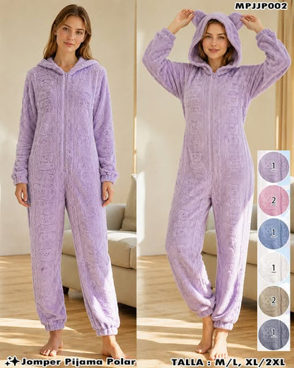 MPJJP002 - Pijama Polar Enteriza para Dama