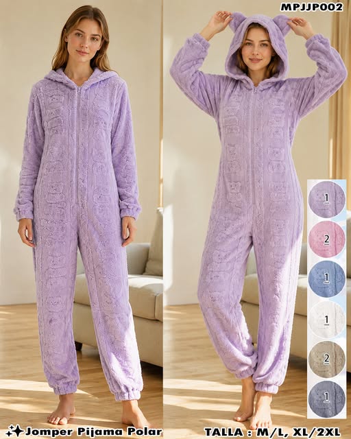 MPJJP002 - Pijama Polar Enteriza para Dama