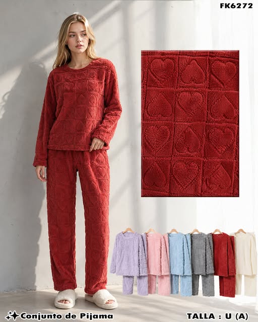 FK6272 - Conjunto de Pijama Polar para Dama