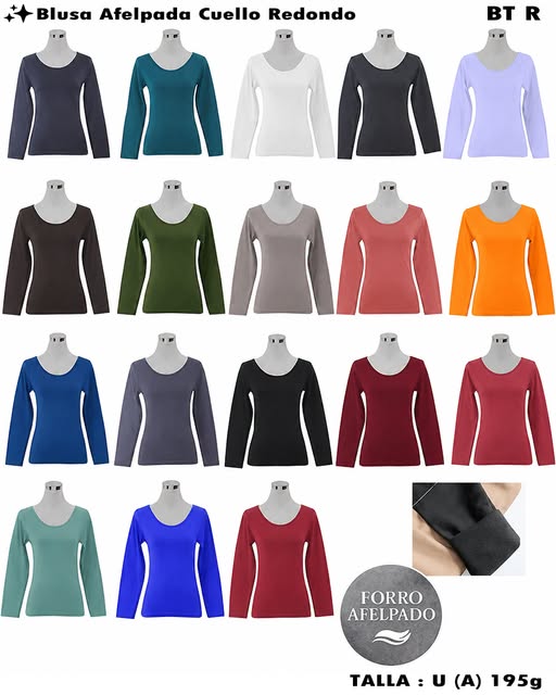 SY101 - Blusa Termica Cuello Redondo 195g