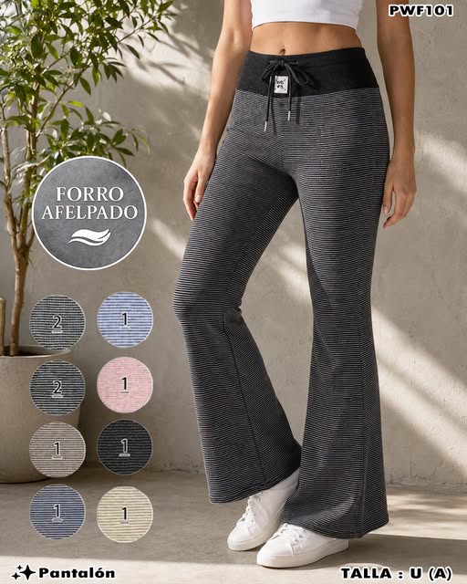 PWF101 - Pantalón Térmico Acampanado a Rayas