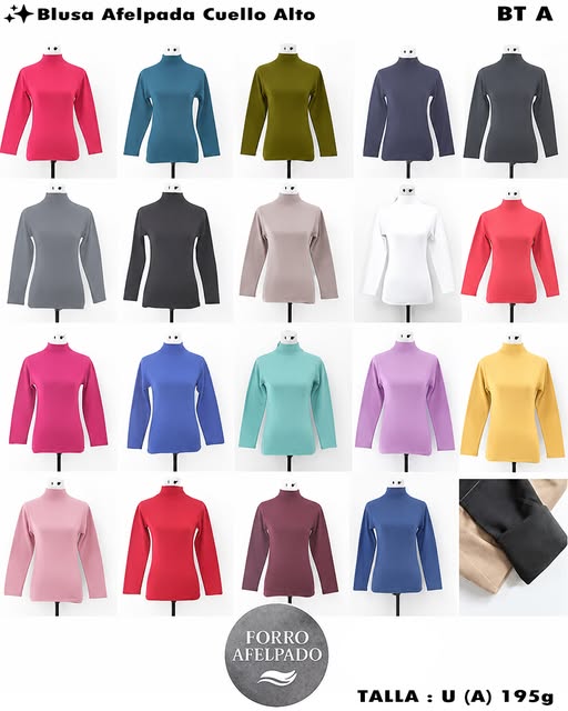 SY100 - Blusa Termica Cuello Alto 195g