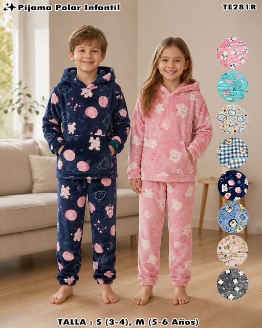 TE281R - Pijama Polar Infantil