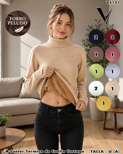 VS121 - Suéter Térmico de Cuello Tortuga