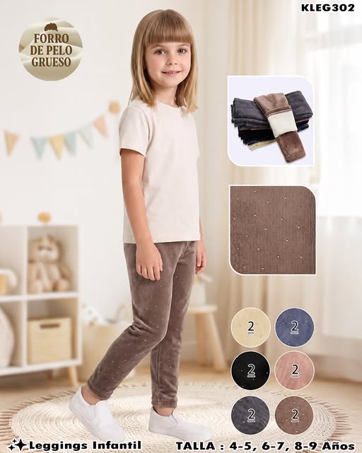 KLEG302 - Leggings Infantil Afelpado