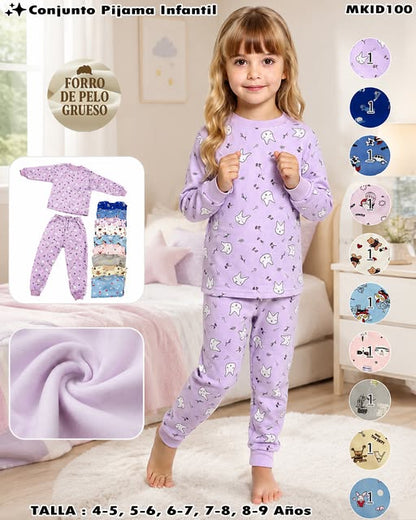 MKID100 - Conjunto Pijama Infantil Afelpado