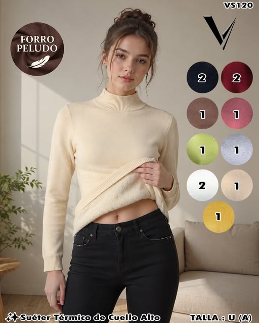 VS120 - Suéter Térmico de Cuello Alto