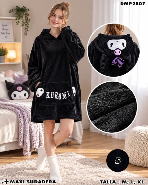 DMP2807 - Maxi Sudadera Afelpada Hello Kitty